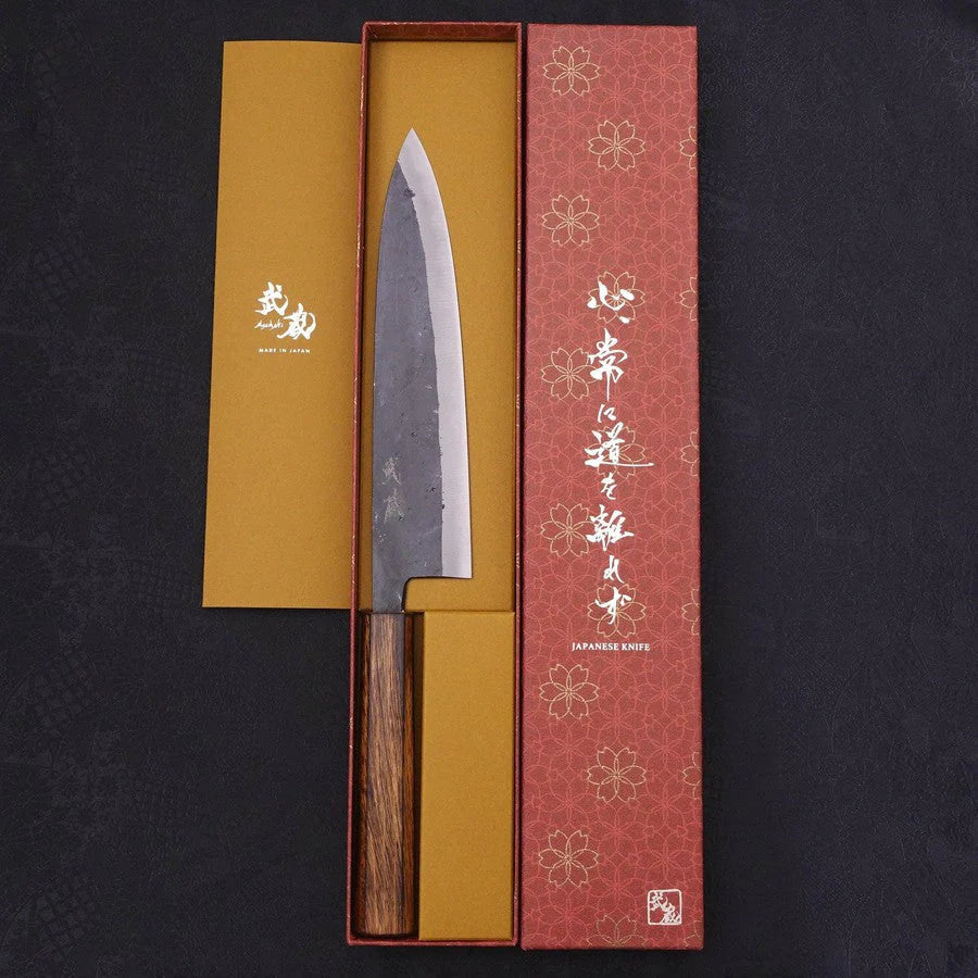 Gyuto Blue steel #2 Kurouchi Sumi Urushi Griff 210m