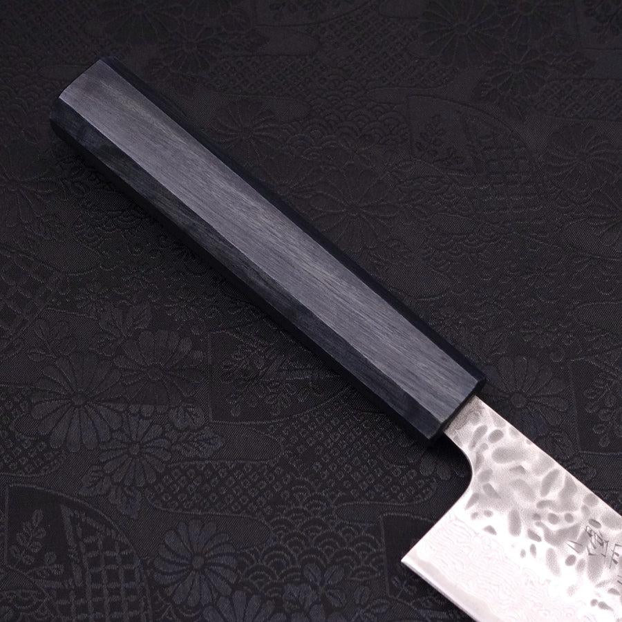 Gyuto AUS-10 Tsuchime Damast Dunkelblau Urushi Griff 210mm